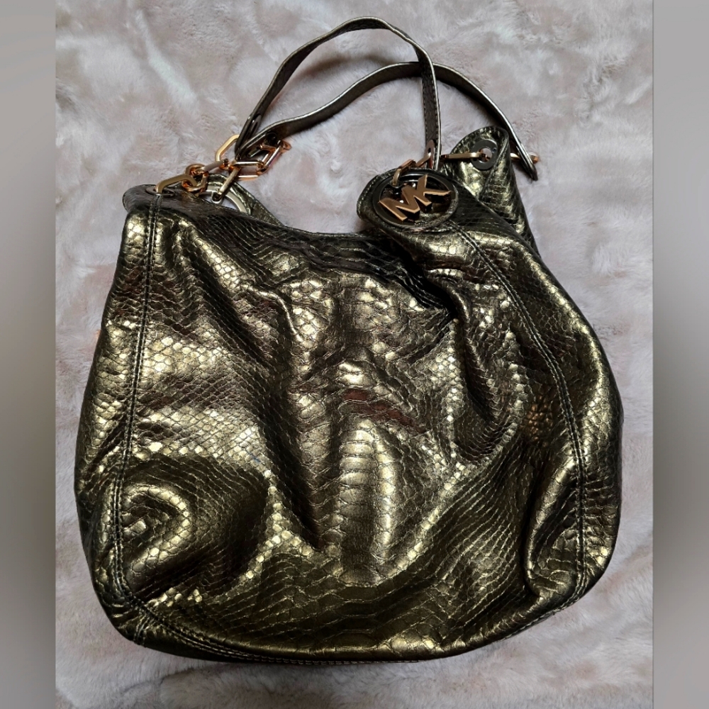 Bronze Mettalic MK Purse